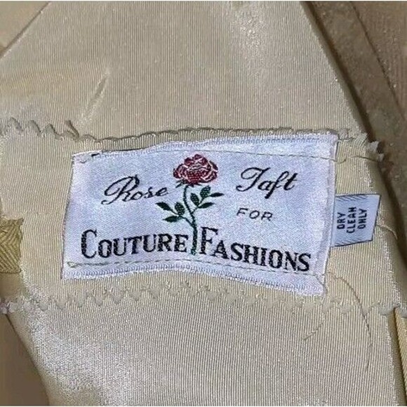 Rose Taft Vintage Couture Fashions Yellow Ball Gown Pageant Dress WORN ONCE EUC - Picture 5 of 7